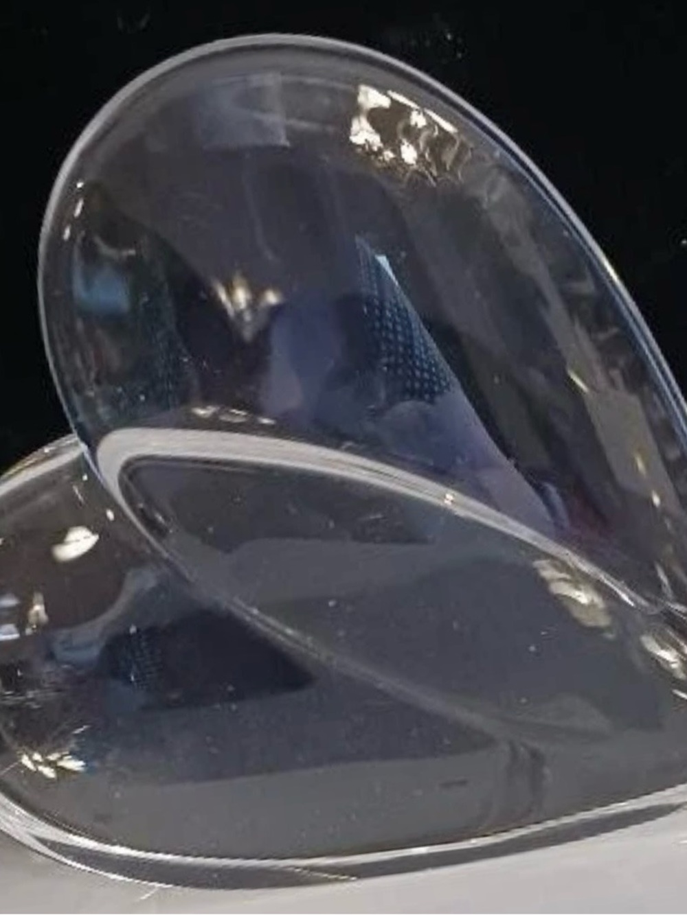 Steuben crystsl heart paperweight vintage signed .